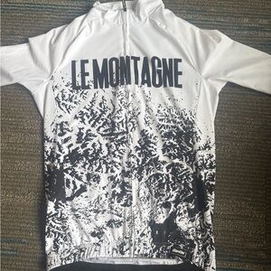 Santini Le Montagne Black and White Cycling Jersey Made in Italy (Size M)